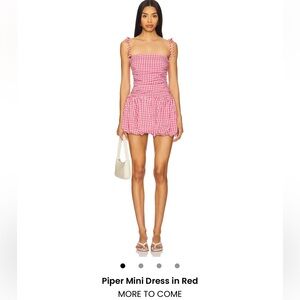 More To Cone Piper Mini Dress in red size small NWT